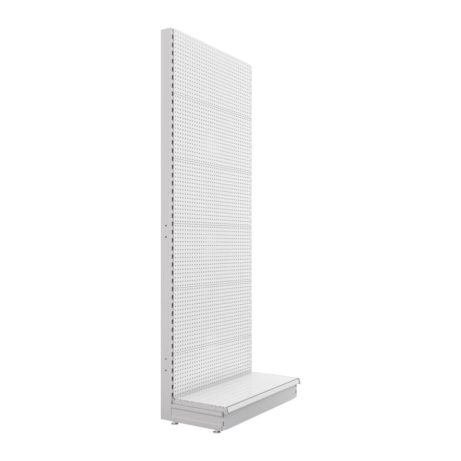 2400h Single-Sided Gondola Shelving Bay with Perforated Back Panels