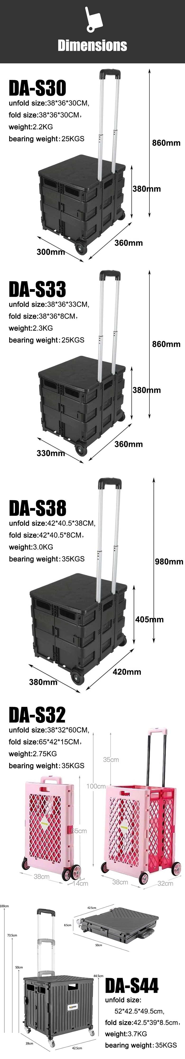 Foldable Supermarket Trolley 35kg