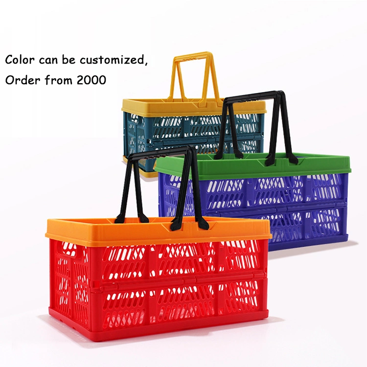 Retractable Plastic Storage Baskets Shopping Basket Hand Held Plastic Basket