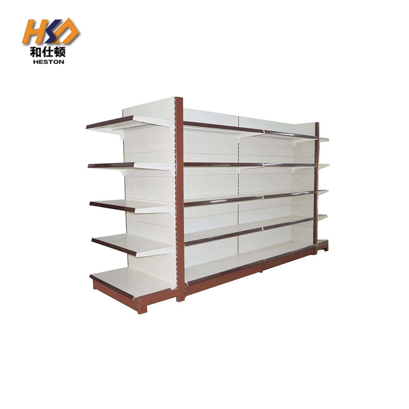 Metallic Supermarket Shelf Equipment Supermarket Rack Gondola Shelves