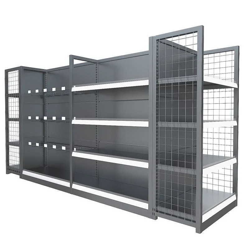 Factory Manufacturer Store Gondola Shelf Cold-Rolled Steel Rack Supermarket Shelf