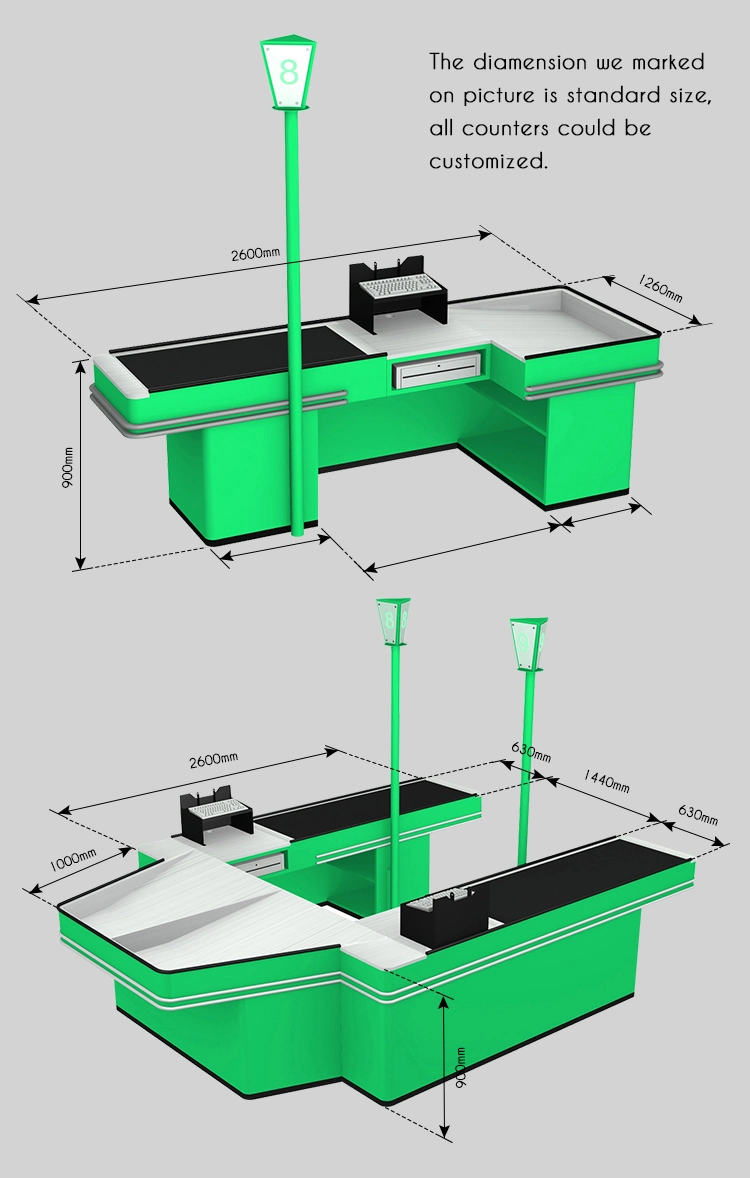 Grocery Store Electric Checkout Counter with Motor and Belt