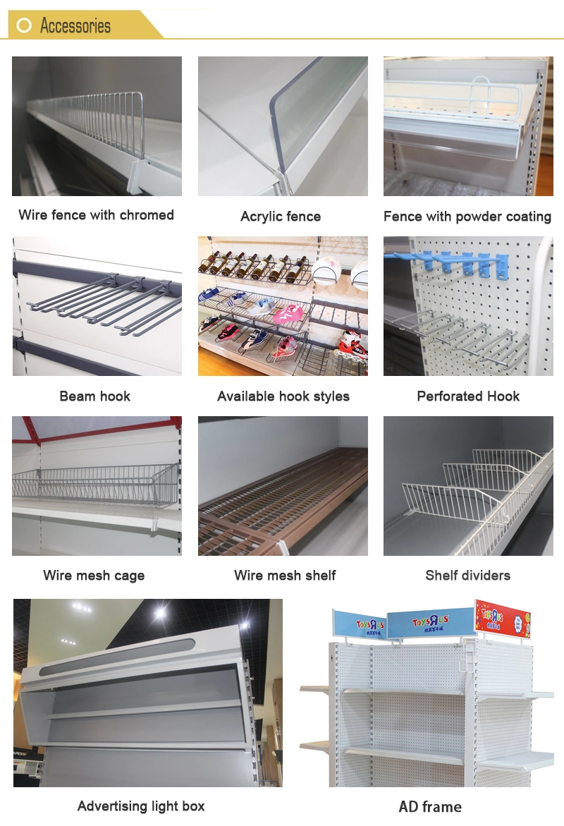 Standard Design Hypermarket Gondola Shelving/Punching Back Panel Shelves