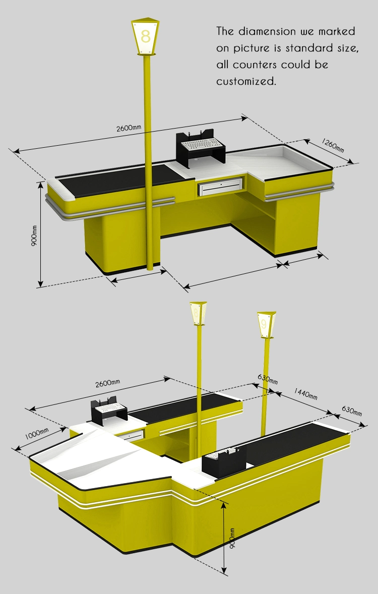 Hot Sale Good Design Cash Counter Supermarket Cashier Checkout Counter