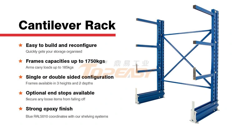 Heavy Duty Warehouse Cantilever Racking System for Rebar Storage