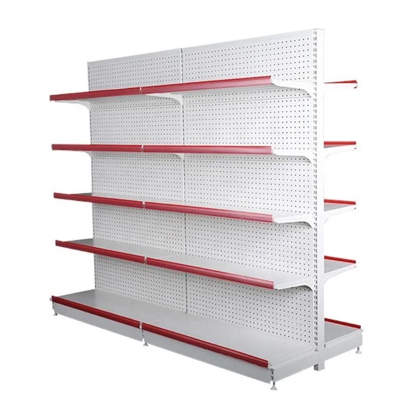 Factory Manufacturer Store Gondola Shelf Cold-Rolled Steel Rack Supermarket Shelf