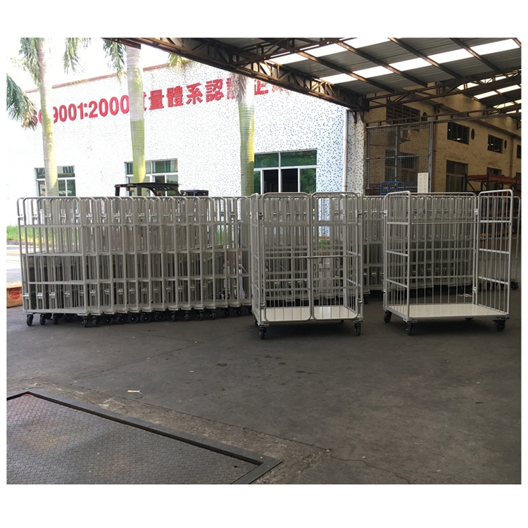 Portable Heavy Duty 3 Sides Transport Supermarket Trolleys 1000kg for Sale