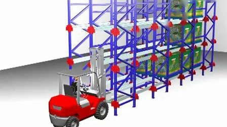 倉庫保管用の高速高耐久ワイヤレスシャトルを備えたカスタマイズされたパレットラック